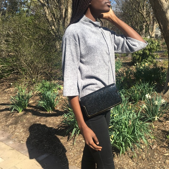 Black Sequin Purse Clutch - Picture 1 of 8